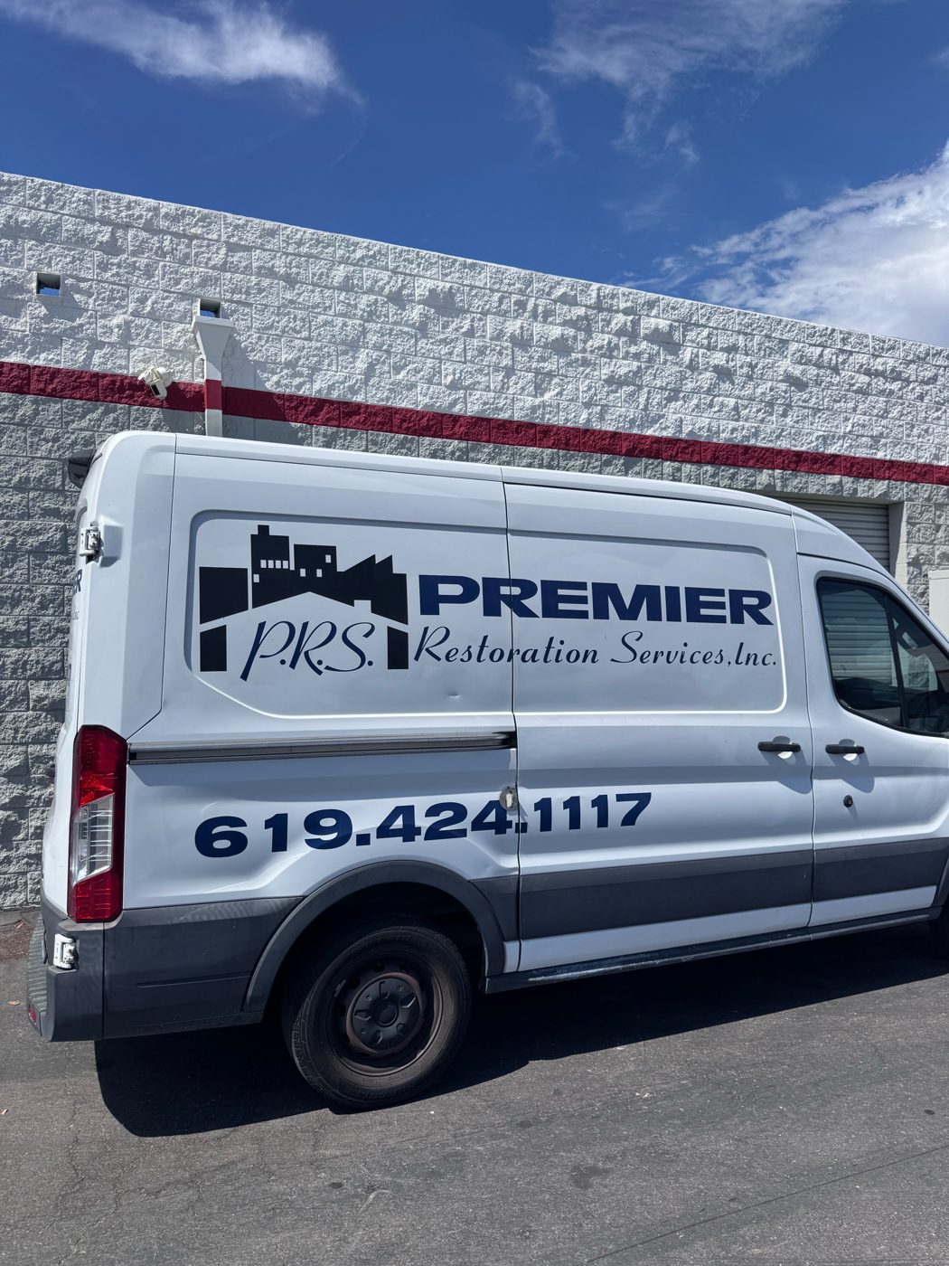 Premier Restoration Services work van
